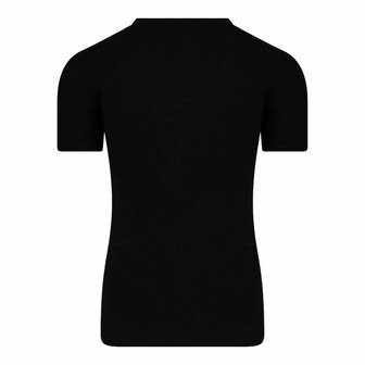 Heren T-shirt met V-hals en K.M. M3000 Zwart