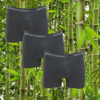 3-pack bamboe heren boxershorts Maxx Owen Antraciet