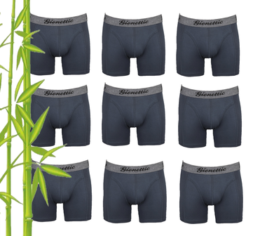 9-Pack Gionettic Bamboe Heren boxershorts  model Maxx Owen - Antraciet