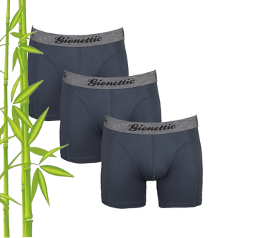 3-Pack Gionettic Bamboe Heren boxershorts model Maxx Owen - Antraciet