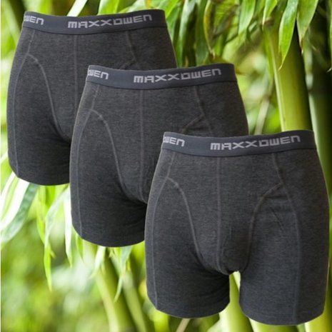 3-pack bamboe heren boxershorts Maxx Owen Antraciet