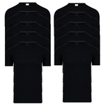 10-pack Heren T-shirts met O-hals en K.M. M3000 Zwart_