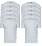 10-Pack Heren T-shirts met V-hals en K.M. M3000 Wit_