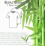Bamboe heren T-shirt met ronde hals en K.M. Wit_
