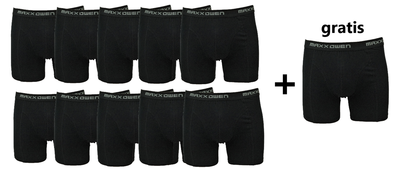 10+1 gratis Heren boxershorts Maxx Owen Zwart