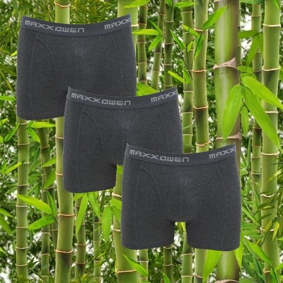 3-pack bamboe heren boxershorts Maxx Owen Antraciet