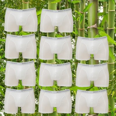 10+1 gratis Bamboe heren Boxershorts Maxx Owen Wit