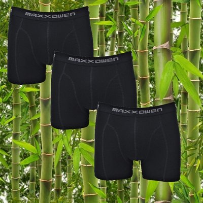 3-pack bamboe heren boxershorts Maxx Owen Zwart
