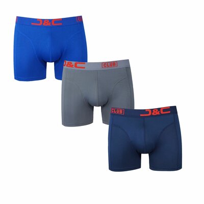 4485 3-pack polyamide Heren boxershorts Marine/Blauw/Grijs