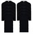 10-pack Heren T-shirts met O-hals en K.M. M3000 Zwart