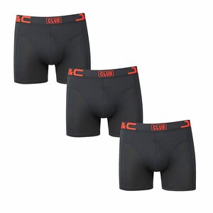 4485 3-pack polyamide Heren boxershorts Zwart