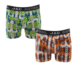 H247-30065 2-pack Heren Boxershort  met print groen/oranje_