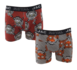 H249-30068 2-pack Heren Boxershort met print Rood/Grijs_