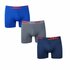 4485 3-pack polyamide Heren boxershorts Marine/Blauw/Grijs_
